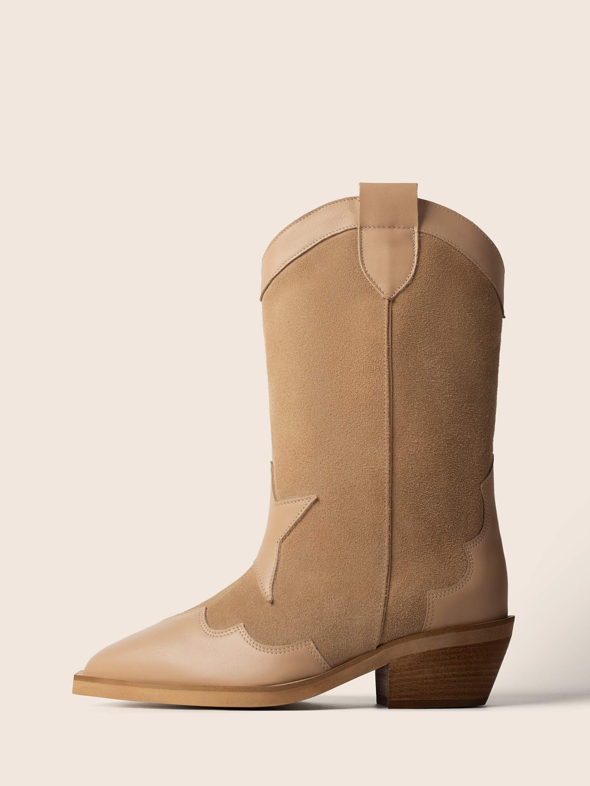 bezowe-kowbojki-welurowe-l37-sky-full-of-stars-przod